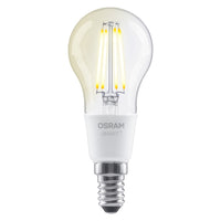 OSRAM Matter SMART+ slimme LED-lamp, klassieke vorm, 4W, 2700K, warm wit, E14
