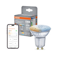OSRAM SMART+ MATTER Spot Tunable White in PAR16-uitvoering, LED-spot, glas, 4,7 W, 350 lm, van 2700 tot 6500 K, Matter, compatibel met smart speakers, dimbaar