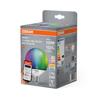OSRAM Matter SMART+ LED-lamp CLASSIC G95, RGB, mat effect, 14W, 1521lm, E27