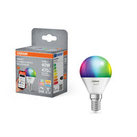 OSRAM Matter SMART+ LED-lamp CLASSIC P, RGB, mat, 4,9W, 470lm, E14