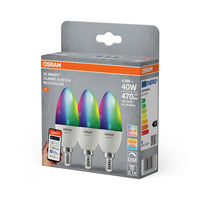 OSRAM SMART+ Matter Classic shapes Multicolor 4.9W 827-865 Multicolor E14 3-pack
