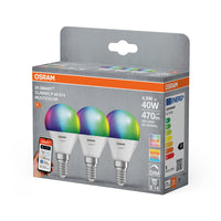 OSRAM SMART+ Matter Classic shapes Multicolor 4.9W 827-865 Multicolor E14 3-pack