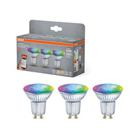 OSRAM Matter SMART+ LED-spotlamp RGBW meerkleurig (voorheen 32W) 5W / 2700-6500K GU10 3 stuks