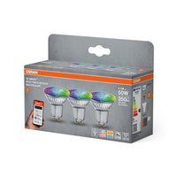 OSRAM Matter SMART+ LED-spotlamp RGBW meerkleurig (voorheen 32W) 5W / 2700-6500K GU10 3 stuks