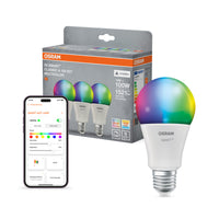 OSRAM SMART+ MATTER Classic shapes Multicolor in A-vorm, LED-lamp, mat, 14 W, 1521 lm, van 2700 tot 6500 K, Matter, compatibel met smart speakers, dimbaar