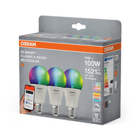 OSRAM SMART+ Matter Classic shapes Multicolor 14W 827-865 Multicolor E27 3-pack