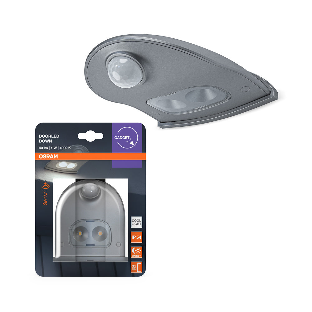 OSRAM Door LED-buitenwandlamp op batterijen, IP54, met sensor