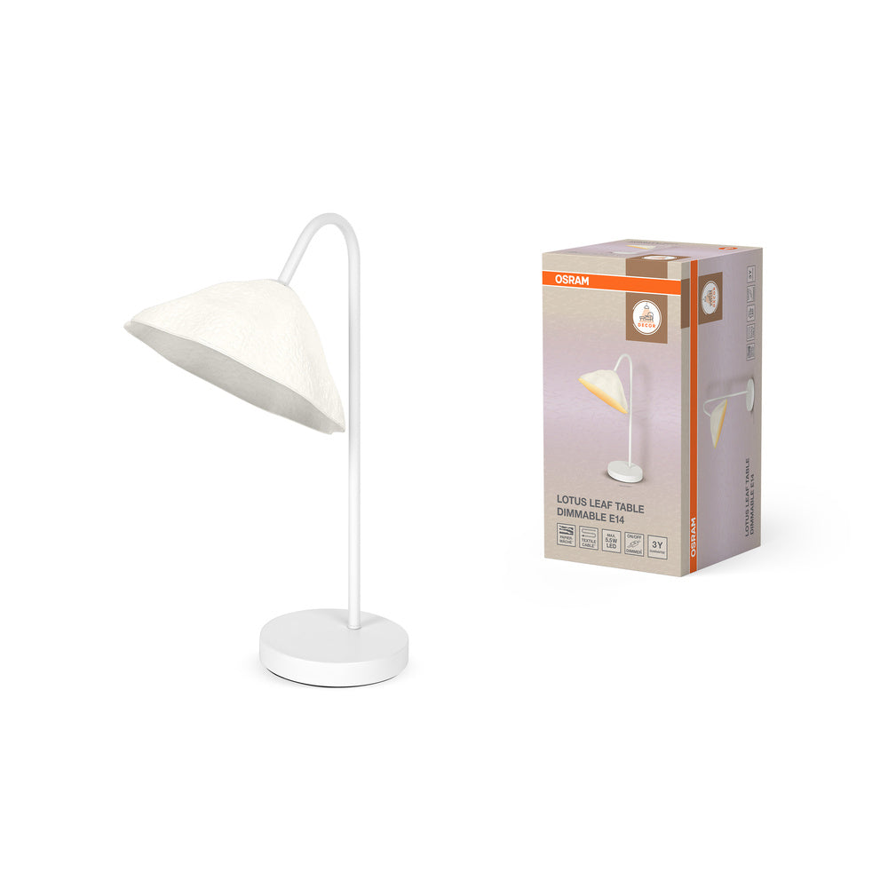 OSRAM DECOR tafellamp Decor Lotusblad wit, E14, dimbaar