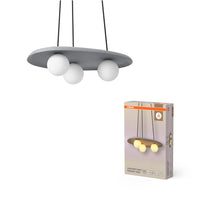 OSRAM DECOR Concrete Nest hanglamp grijs, 3 lampen, G9