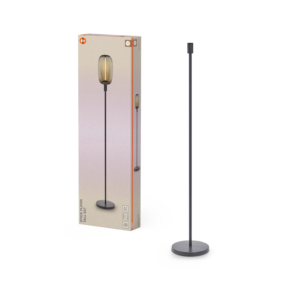 OSRAM Decor Stick Vloerlamp Donkergrijs, 146 cm hoog, E27 fitting, exclusief lamp