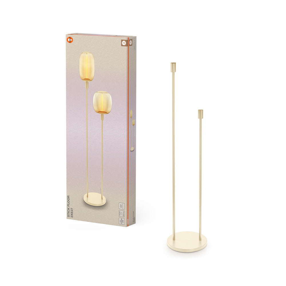OSRAM Decor Stick Vloerlamp Beige 146cm 2x E27, exclusief lampen