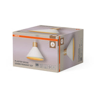 OSRAM DECOR Hanglamp van gips met houten frame, E27, 220 mm