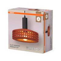 OSRAM DECOR Clay Windows hanglamp, bruin, E27