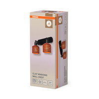 OSRAM DECOR Clay Windows wandlamp, bruin, 2 lampen, E27