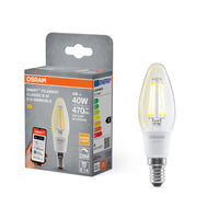 OSRAM Matter SMART+ Kaarsvormige dimbare lamp 4W / 2700K warm wit E14