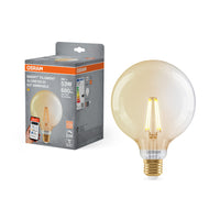 OSRAM Matter SMART+ Globe125 LED-lamp dimbaar (voorheen 53W) 6W / 2400K warm wit E27