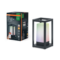 OSRAM SMART+ WiFi Tafellamp met frame, powerbank, USB RGB-verlichting, draagbaar, zwart, 3000K, 12x20,3 cm