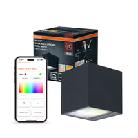 OSRAM SMART+ WiFi Brick LED-wandlamp Up/Down donkergrijs, 14 W, 550 lm, RGB+W 3000 K, WiFi, Alexa, IP44 voor buiten