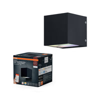 OSRAM SMART+ Matter Adjustable Beam LED Wandleuchte Schwarz, 8W, 320lm, RGB+TW 3000-6500K, WiFi, Alexa, IP44 Außen
