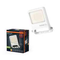 OSRAM ENDURA FLOOD PC 20W LED-schijnwerper, 3000K warmwit, 1800 lumen, IP65 schijnwerper in wit, zwenkbeugel 180°, wit