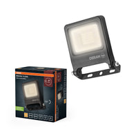 OSRAM ENDURA FLOOD PC 20W LED-schijnwerper, 3000K warmwit, 1800 lumen, IP65 schijnwerper, 110° stralingshoek, 90 lm/W, grijs