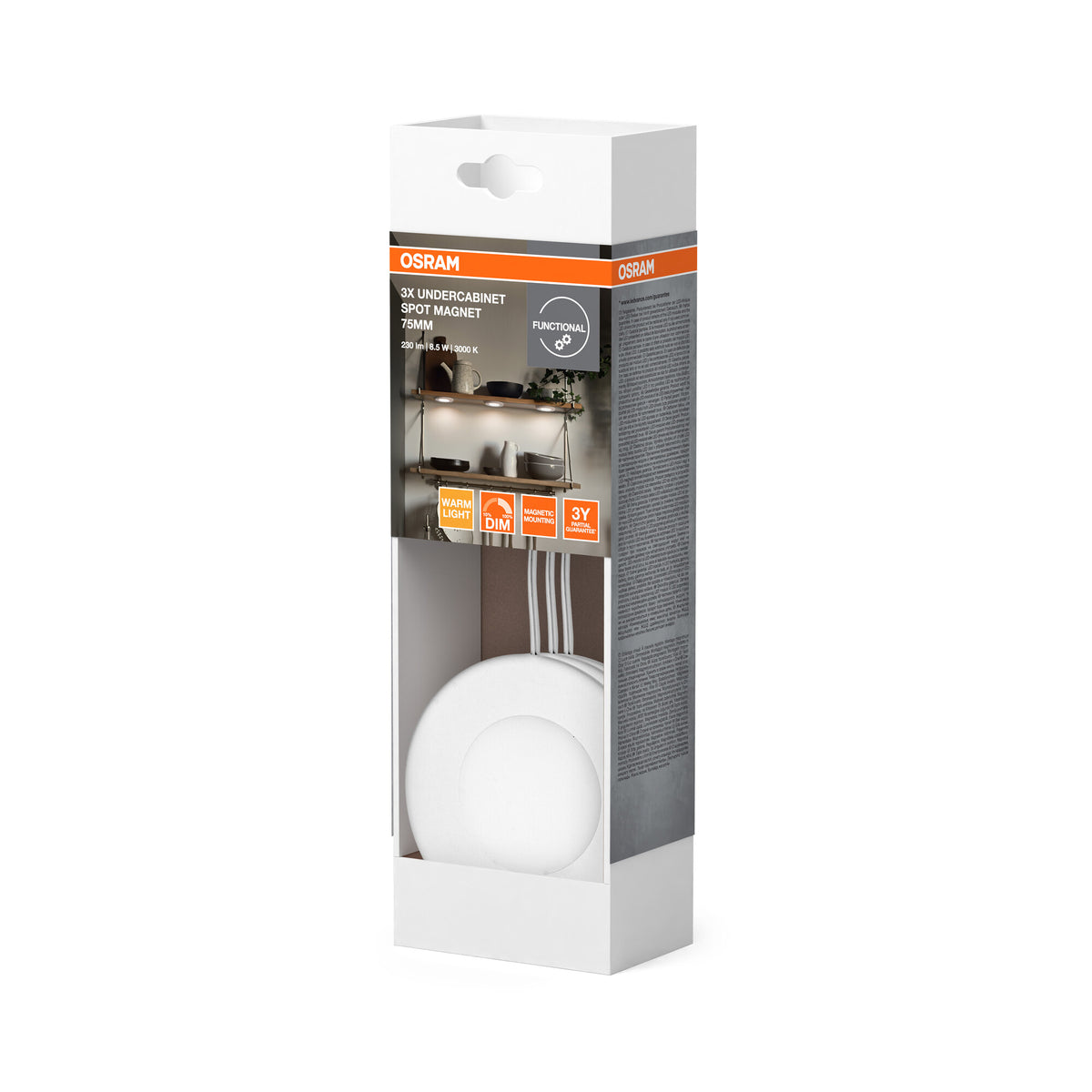 OSRAM Unterschrank-Spot magnetisch 75mm Weiß