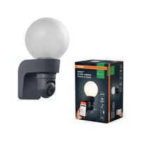 OSRAM SMART+ buitenwandlamp met camera, E27 fitting.