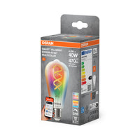 OSRAM Matter SMART+ LED-lamp CLASSIC A, RGB, gloeidraad van glas, 4,8 W, 470 lm, E27