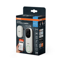 AANBIEDING - OSRAM Wifi SMART+ Slimme buitencamera-deurbel, wit, incl. gratis Smart Plug