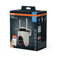 AANBIEDING - OSRAM Wifi SMART+ Slimme buitenbewakingscamera, draaibaar, wit, incl. gratis Smart Plug