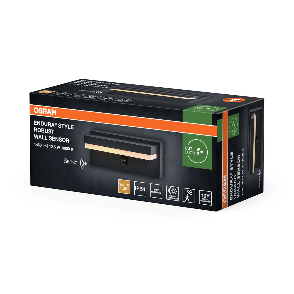 ENDURA STYLE ROBUST Wall Sensor IP54 Dark Grey