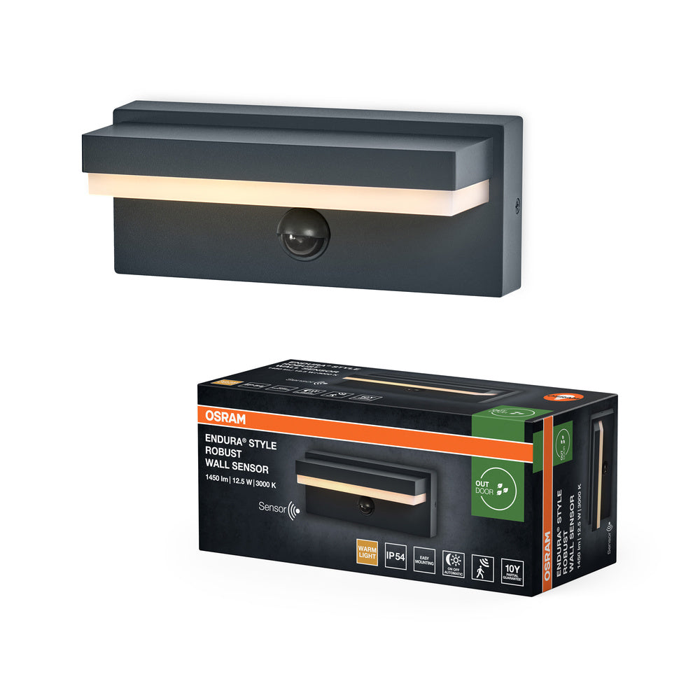 ENDURA STYLE ROBUST Wall Sensor IP54 Dark Grey