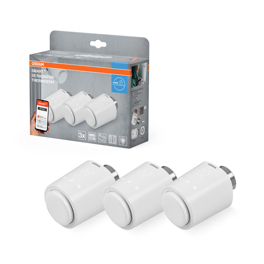 OSRAM Wifi SMART+ thermostaat voor radiatoren, wit, 3-pack