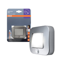 OSRAM NIGHTLUX® Hall LED-nachtlampje op batterijen met sensor 0,3W / 4000K koel wit, grijs