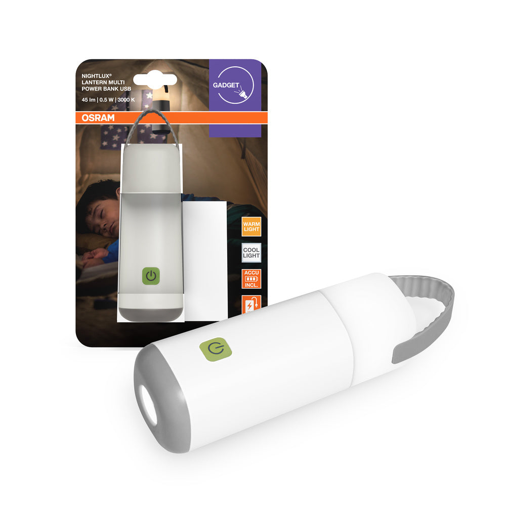 OSRAM NIGHTLUX LANTERN POWERBANK LED-lamp op batterijen 0,50W / 3000-4000K