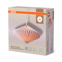 Decor Paper Lantern Diamond Pendant E27 White