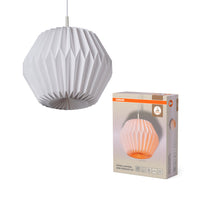 Decor Paper Lantern Gem Pendant E27 White