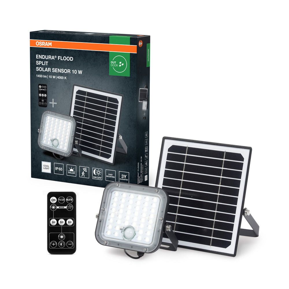OSRAM LED-buitenlamp op zonne-energie Endura, zwart, 10W, 1400lm
