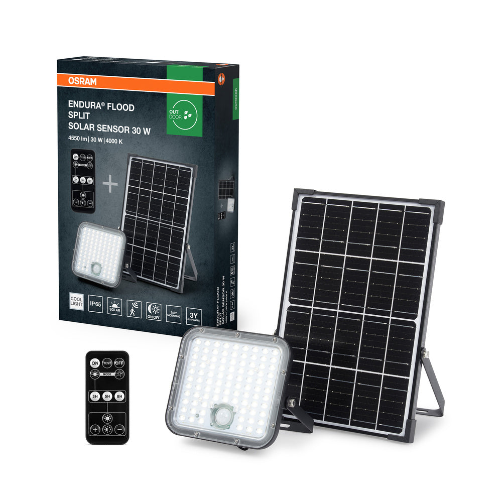 OSRAM LED-buitenlamp Endura op zonne-energie, zwart, 30W, 4500lm