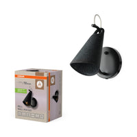 OSRAM Decor Bell Wandleuchte E27 Schwarz, Wandlampe, Metall, PCR, mit An-/Aus-Schalter zur Bedienung