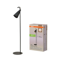 OSRAM Decor Bell staande lamp E27 zwart 250 mm, staande lamp, metaal, PCR, met flexibel verstelbare kap