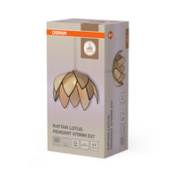 Decor Rattan Lotus Pendant 670 E27 Brown