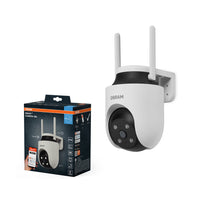 AANBIEDING - OSRAM Wifi SMART+ Slimme buitenbewakingscamera, draaibaar, wit, incl. gratis Smart Plug