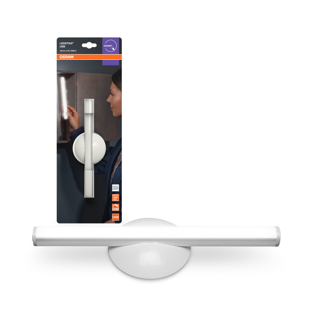OSRAM LEDSTIXX USB-batterijgestuurde mobiele LED-lamp, dimbaar, 2W / 4000K, koel wit
