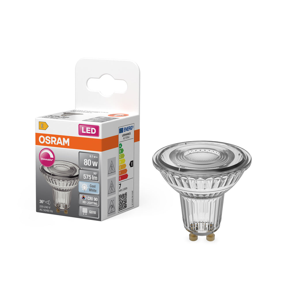 OSRAM LED-lamp LED SUPERSTAR PAR16 7W 940 GU10, 575 lm, 4000 K, koel wit