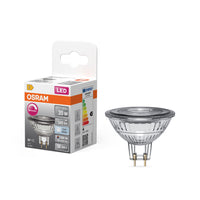 OSRAM dimbare MR16 LED-reflectorlamp met GU5.3-fitting, koel wit (4000K), 4,9W, vervanging voor 35W reflectorlamp, LED SUPERSTAR MR16 12V