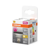OSRAM Superstar reflectorlamp, helder glas, warm wit (2700K), 230 lumen, vervanging voor conventionele 20W gloeilampen, dimbaar GU5.3