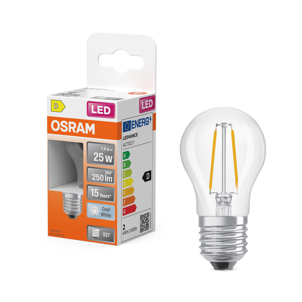 OSRAM LED Retrofit Classic P 1.8W 840 helder E27