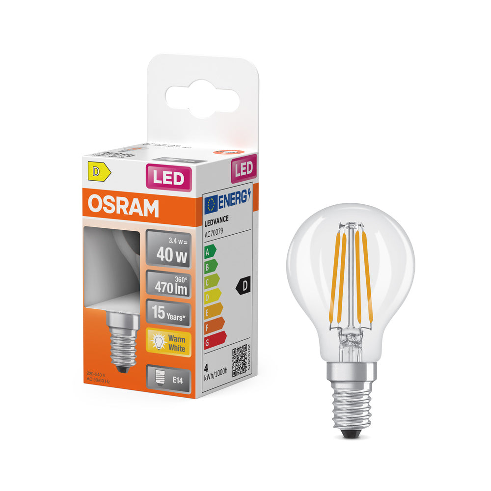 OSRAM Retrofit Classic P LED-lamp mat (voorheen 40W) 4W / 2700K Warm wit E14