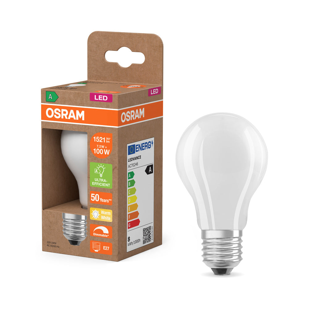 OSRAM SUPERSTAR+ CLASSIC A GLFR 100 lamp, 8,2W, 1521lm, warm wit